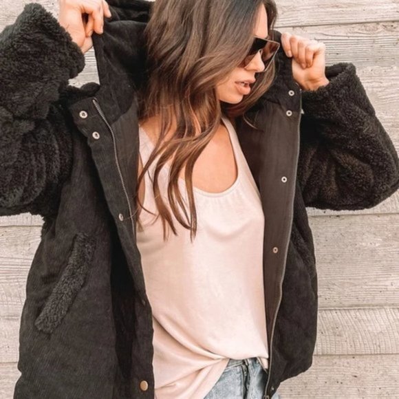Jackets & Blazers - SOFT COZY WOMENS FAUX FUR HOODIE JACKET / COAT